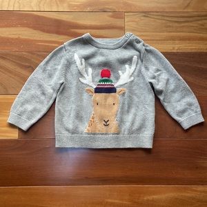 Baby GAP Reindeer Sweater 100% Cotton 18-24M